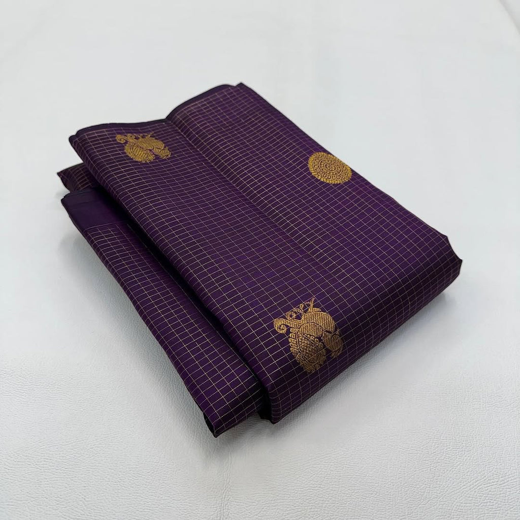 Royal Purple Jacquard Saree – Regal Festive & Wedding Wear Elegance