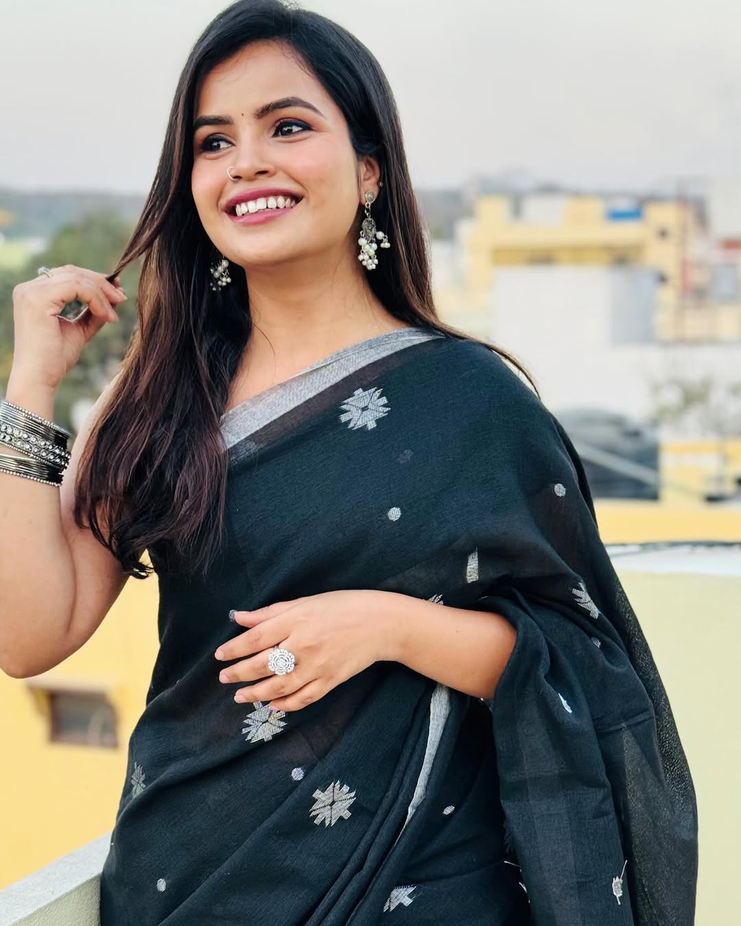 Rama Green Jacquard Saree