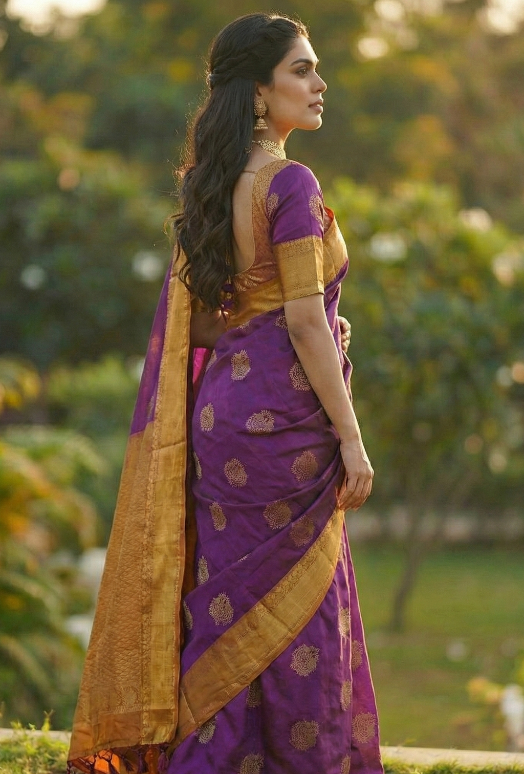 Elegant Purple Jacquard Saree – Premium Woven Design for Weddings & Festive Occasions