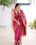 Majestic Maroon Jacquard Saree – Rich Woven Beauty for Weddings & Festive Occasions