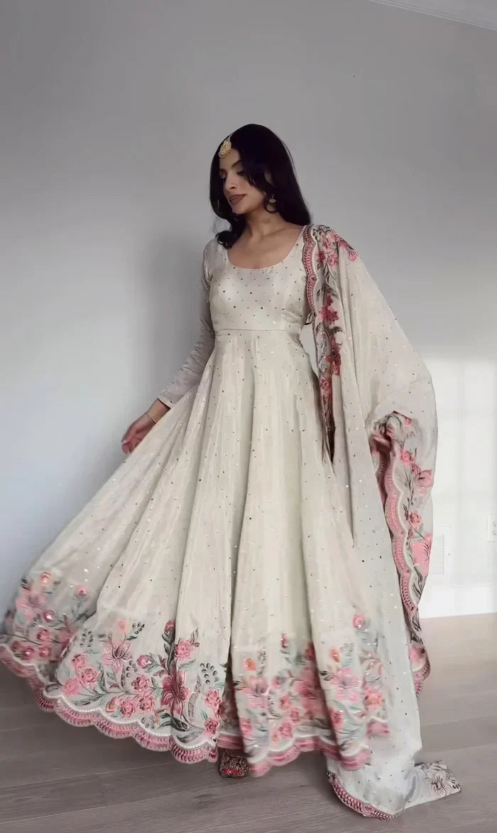 Amruta Premium Pure Vichitra Silk Gown