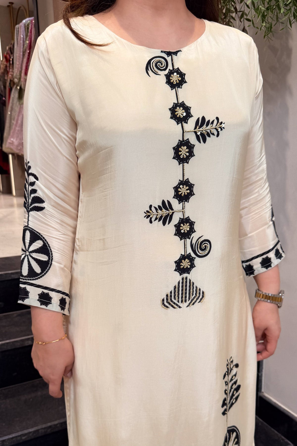 Zadu Premium Mulberry Silk Bagru Print Kurti Plazo Set