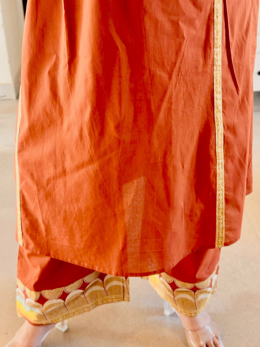 Artistic Mul Cotton Outfit Featuring Embroidery Craft