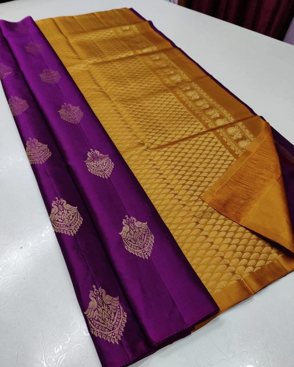 Elegant Purple Jacquard Saree – Premium Woven Design for Weddings & Festive Occasions