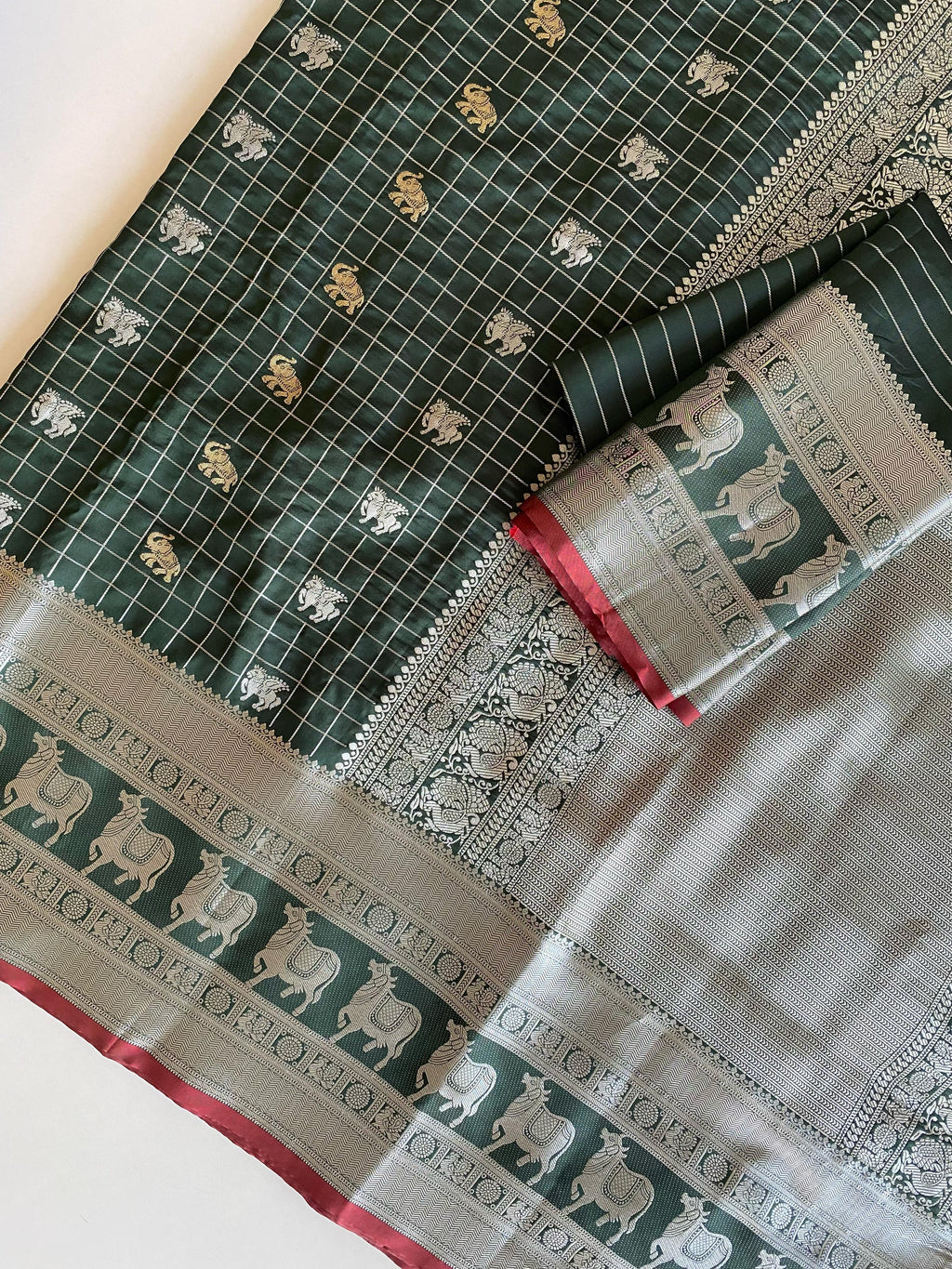 Green Jacquard Saree
