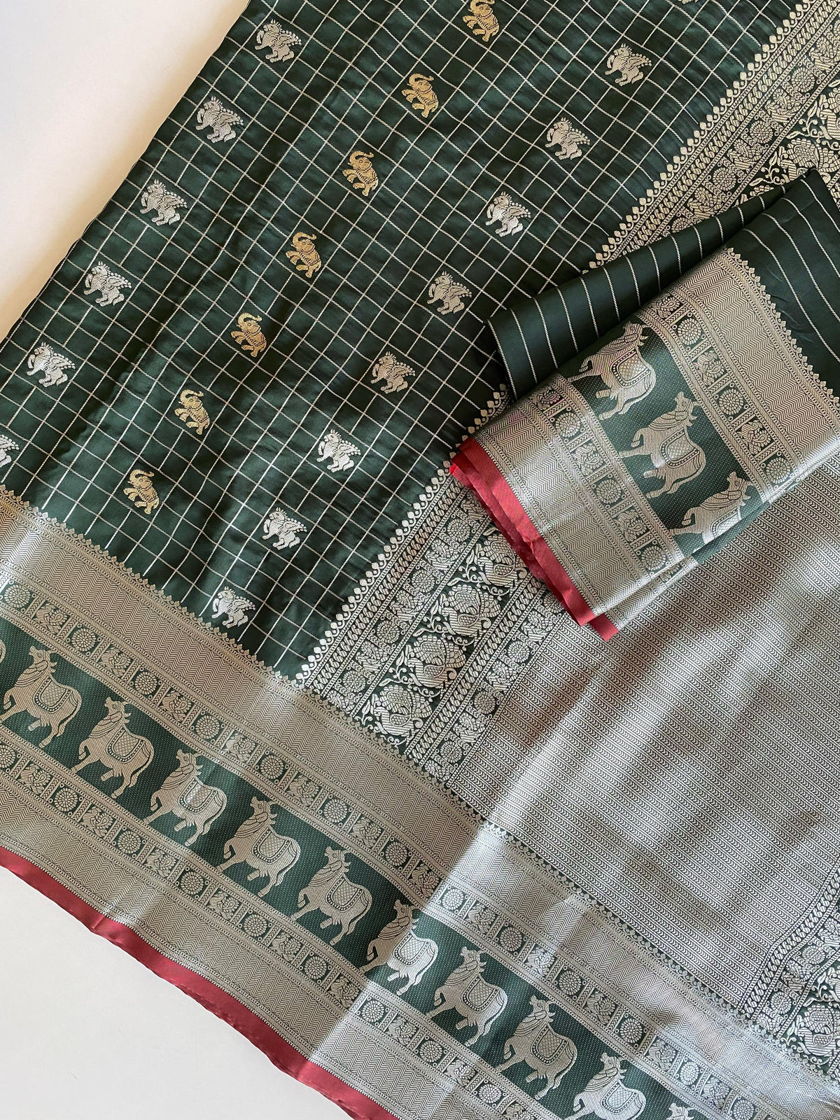 Green Jacquard Saree