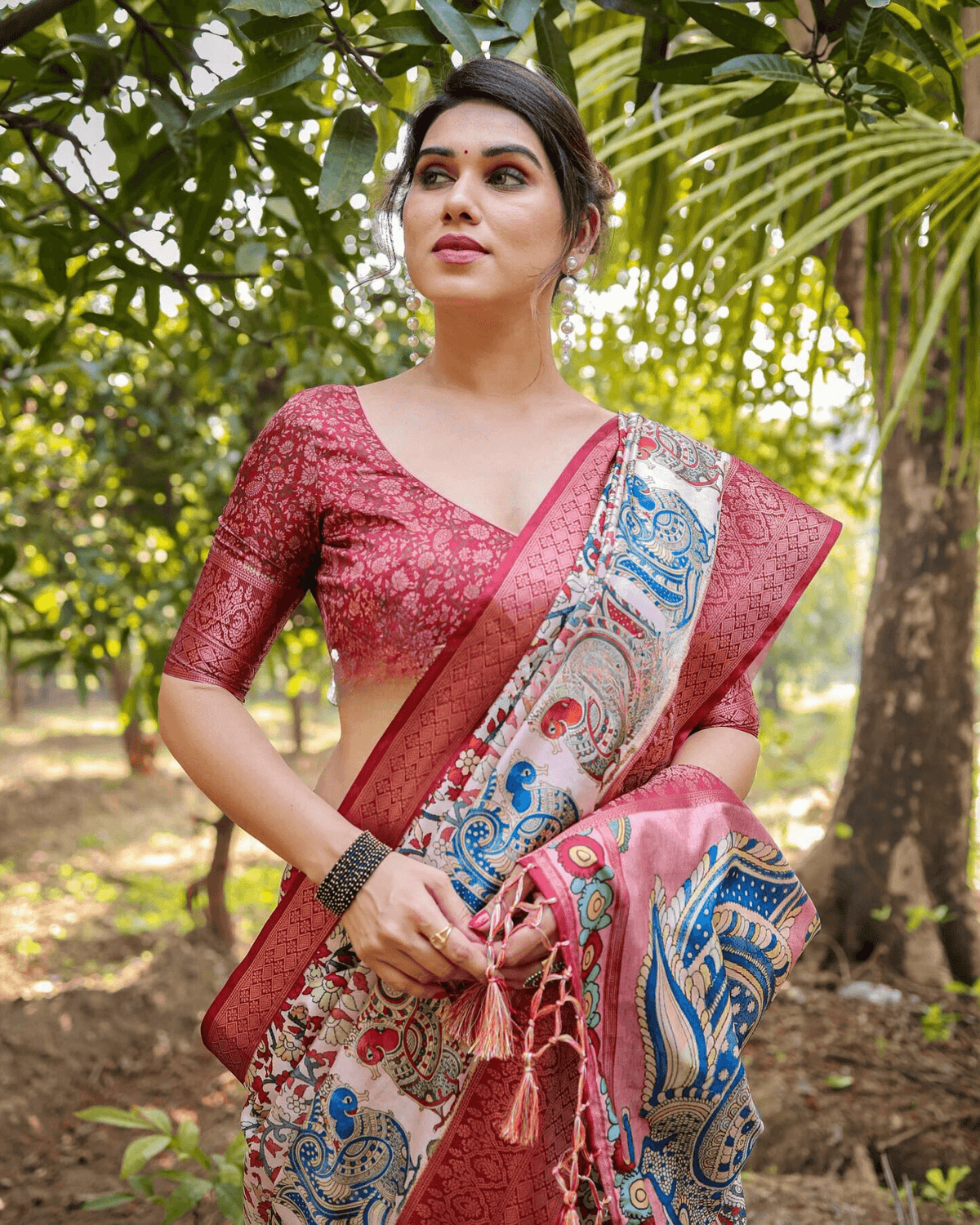 Adorable Baby Pink Colored Jacquard Silk Saree With Zari Border Blouse