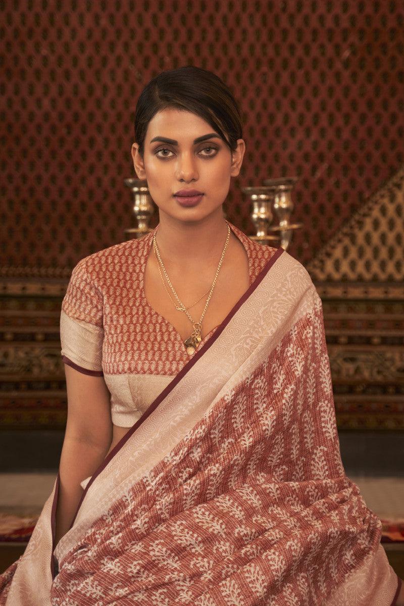Adorable Silk Classy Rose Gold Color Saree, Shining Party Wear