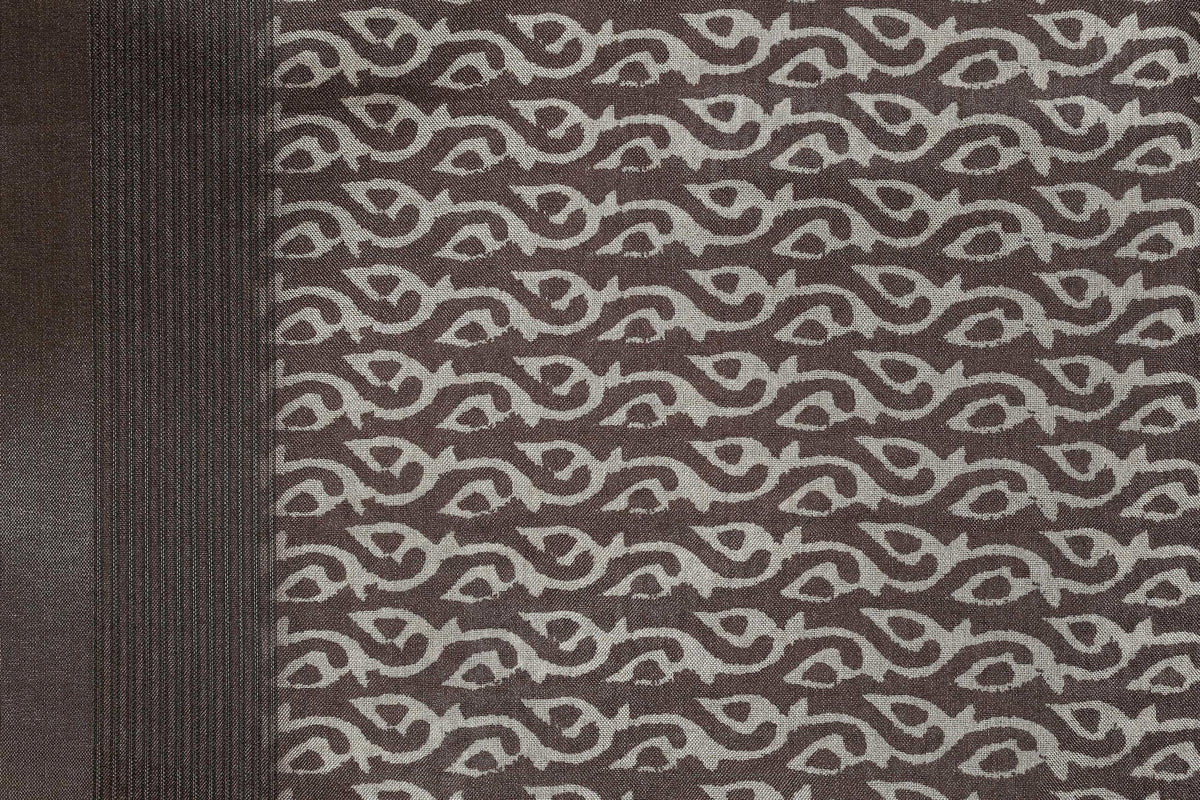 Alluring Beige Colored Cotton Linen Designer Printed Saree