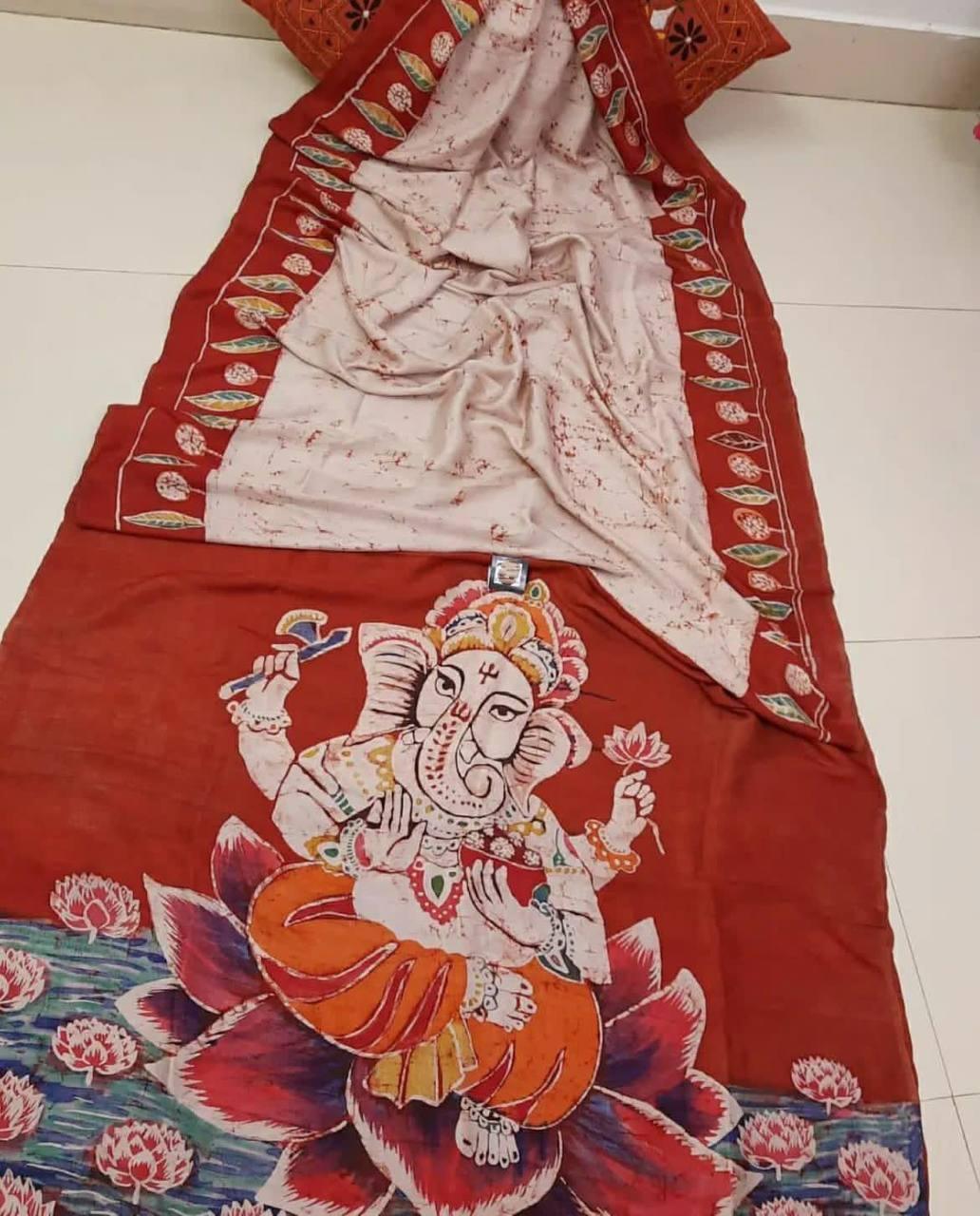 Vinayaka Chaturthi Special Linen saree